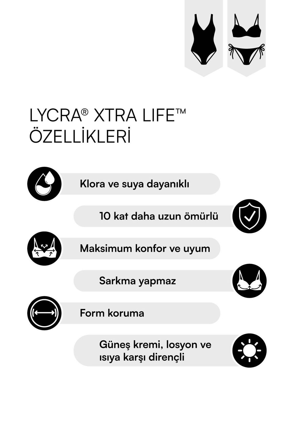 Renk Bloklu Straplez Kapl? Aksesuarl? Regular LYCRA® XTRA LIFE Mayo TBESS26MA00061