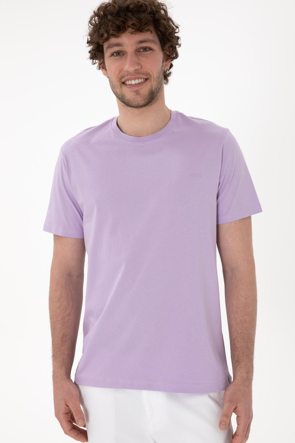 Erkek Regular Fit Bisiklet Yaka Lila Basic Ti__rt Sepette S_rpriz _ndirim - U.s. polo assn фото 4