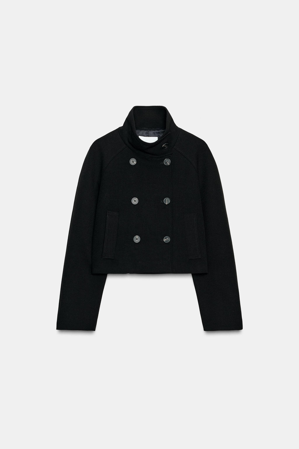 DOUBLE-BREASTED CROPPED JACKET - Zara фото 7