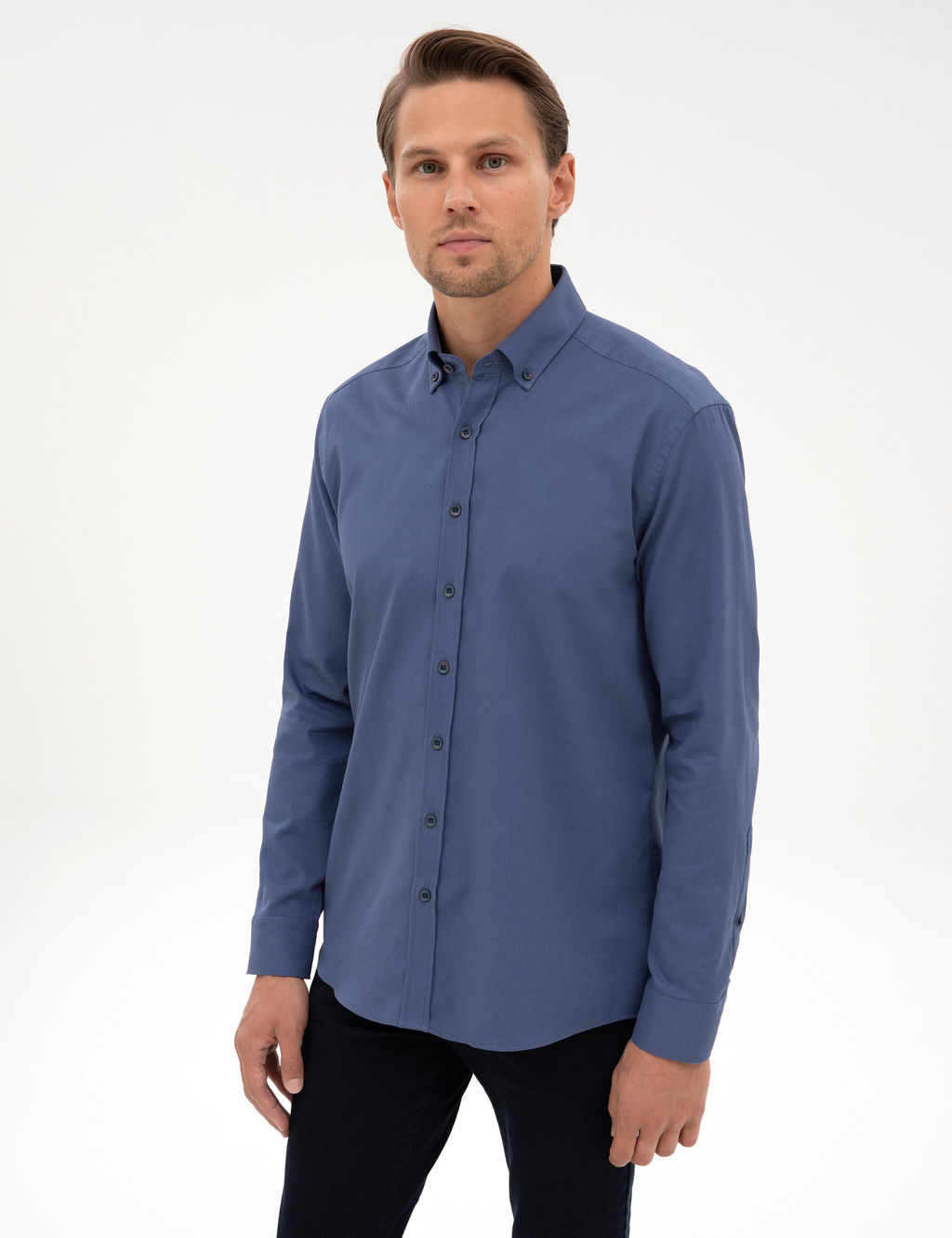 _ndigo Regular Fit Uzun Kollu G_mlek - Pierre cardin фото 3