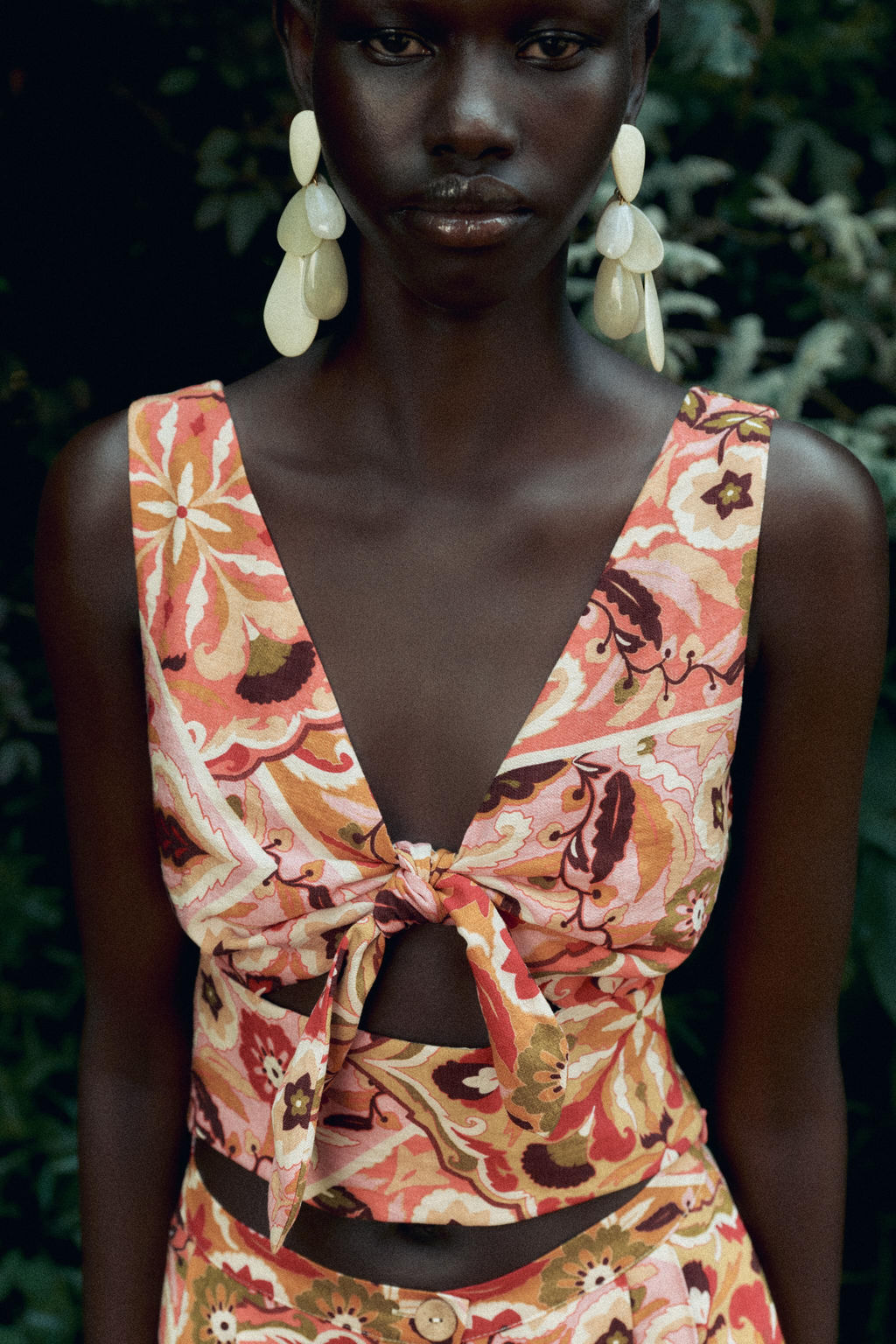 RUSTIC PRINTED KNOT TOP - Zara фото 2