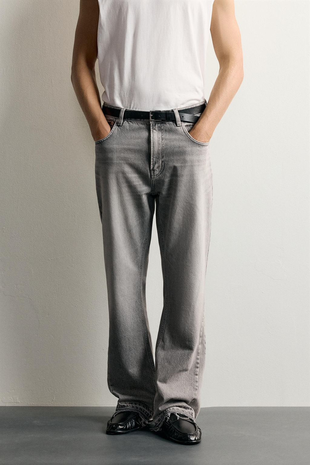 JEANS FLARE FIT / Gris - Zara фото 2