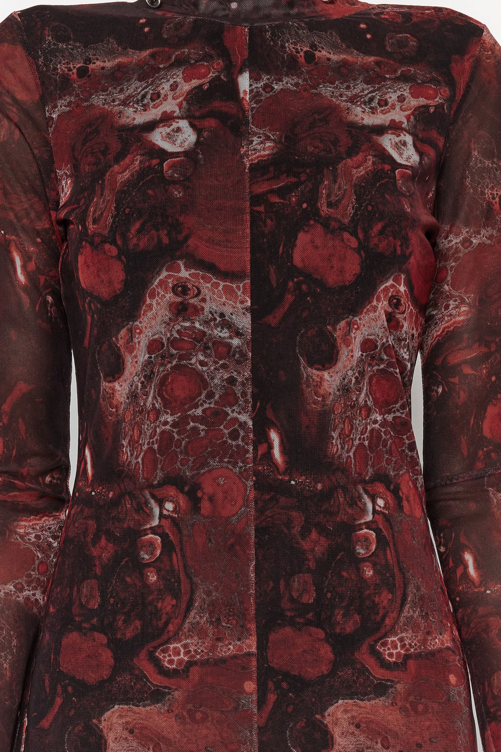 Kahverengi Bask?l? Tul Astarl? Vucuda Oturan Dik Yaka Midi Orme Elbise TWOAW24EL00165 - Trendyolmilla фото 10