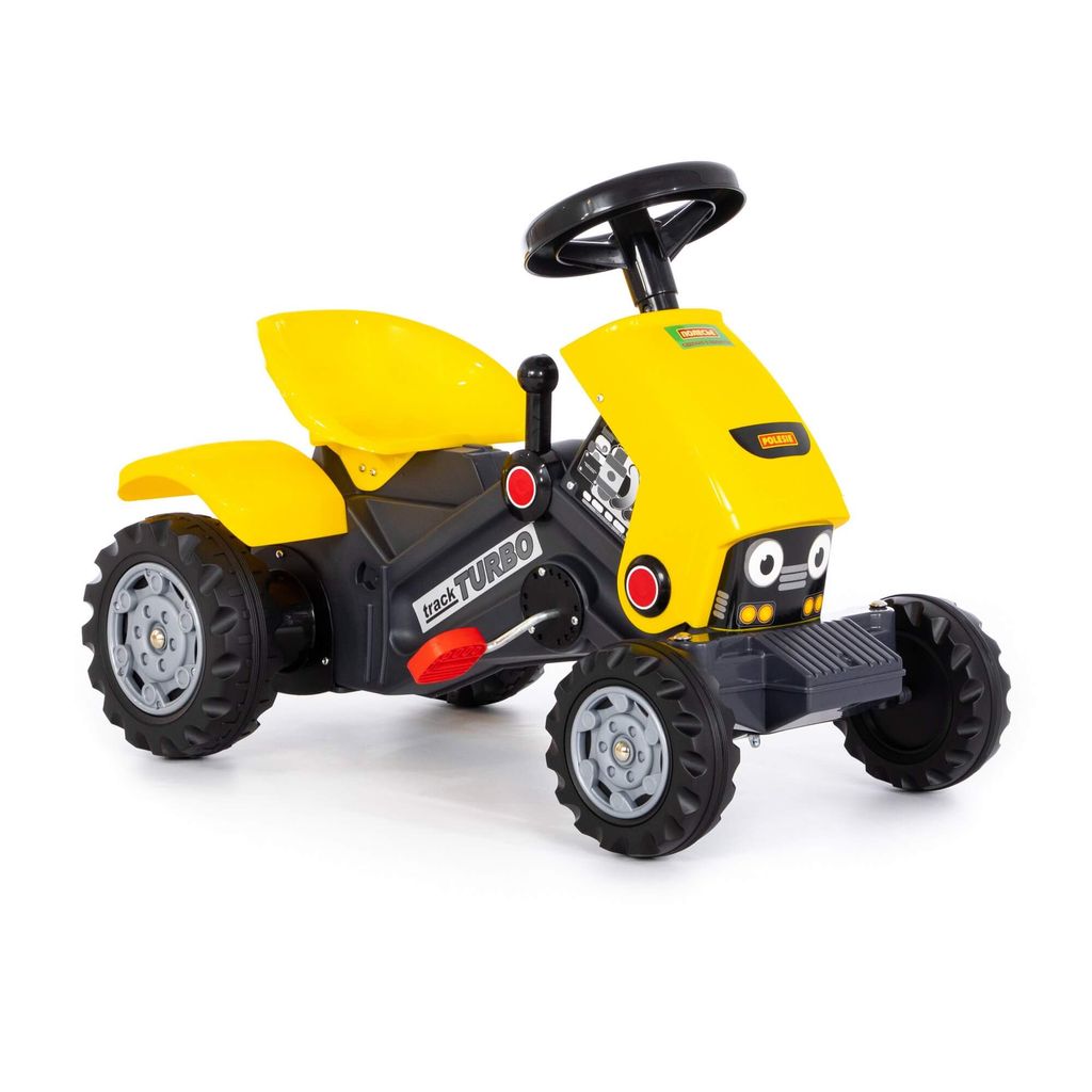 Каталка-трактор с педалями Turbo-2 (жёлтая) - Полесье фото 6