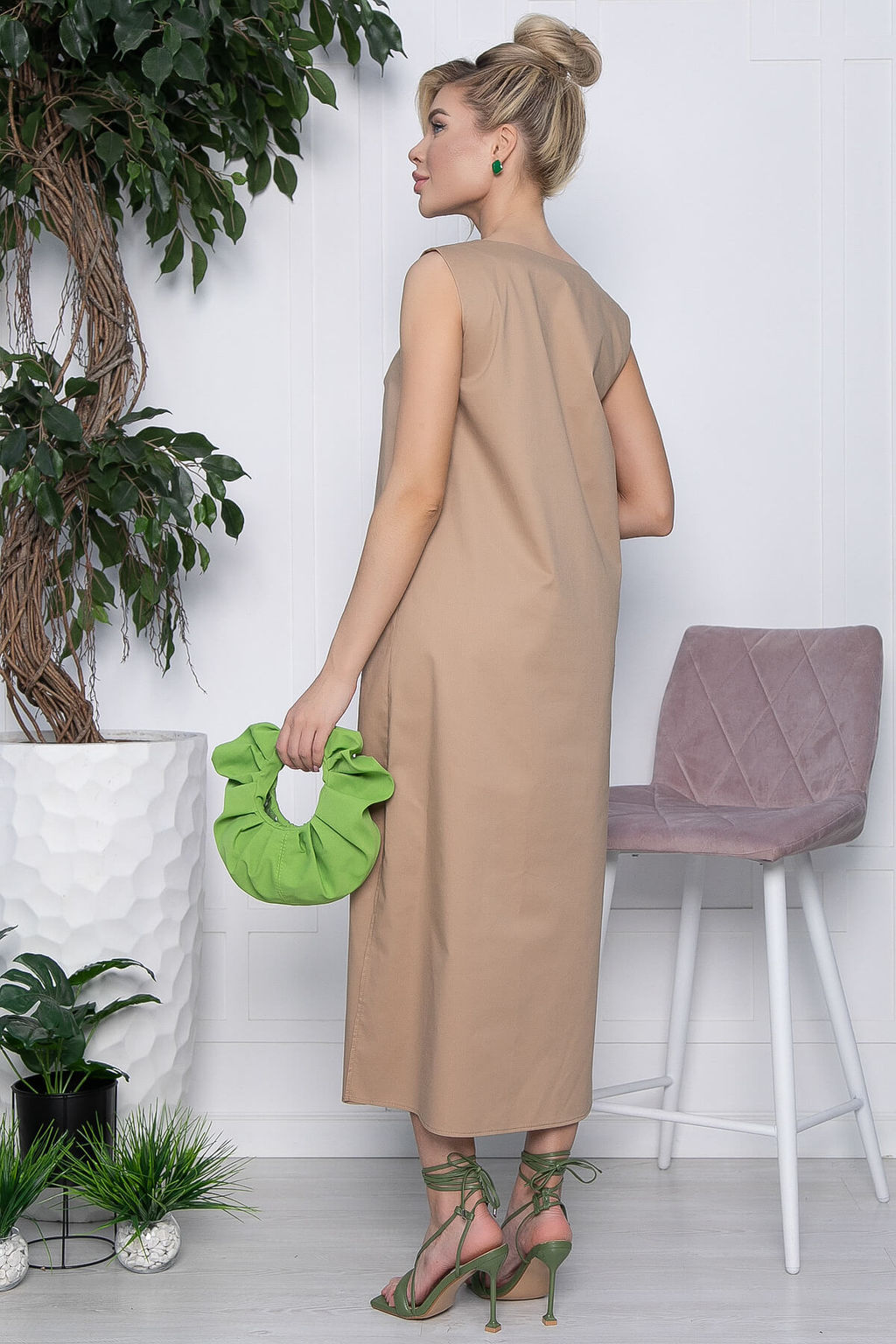 Платье Детали лета (бежевое) П13437-2М - Lt collection фото 3