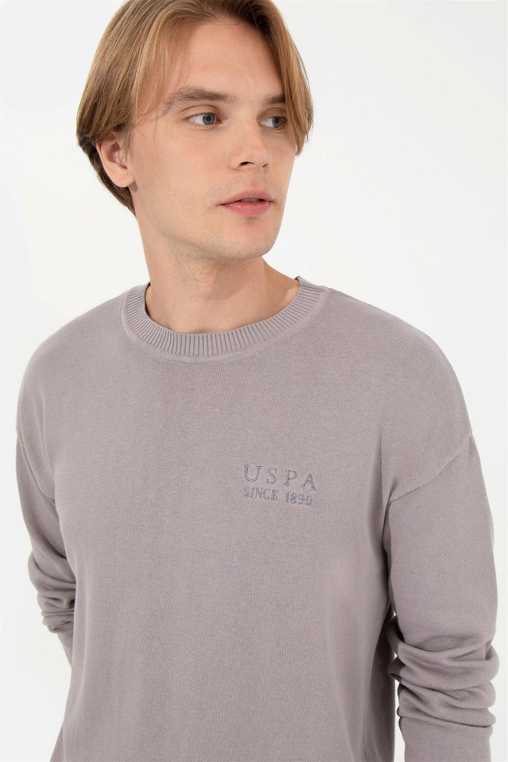 U. S. Polo Assn Мужской трикотажный свитер из норки с круглым вырезом - U.s. polo assn фото 7