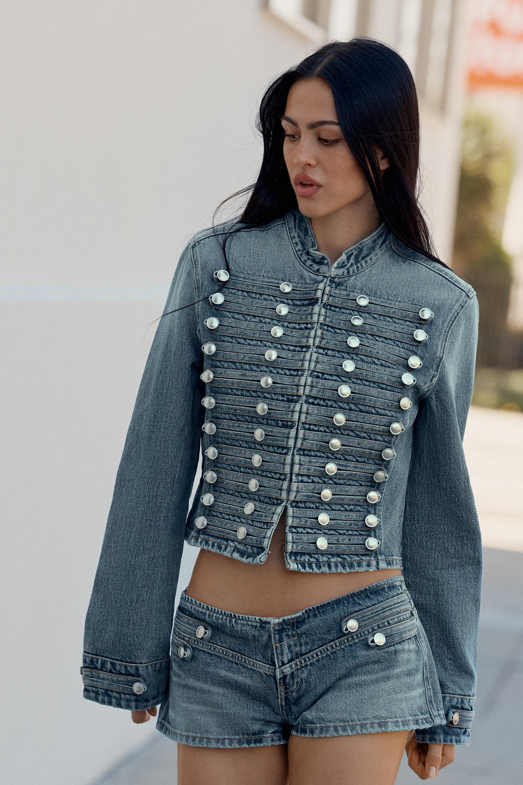SHORTS MINI DENIM TRF TIRO BAJO / Azul - Zara фото 3