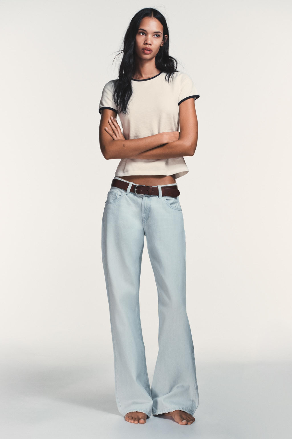 TRF MID-WAIST BAGGY JEANS - Zara фото 16