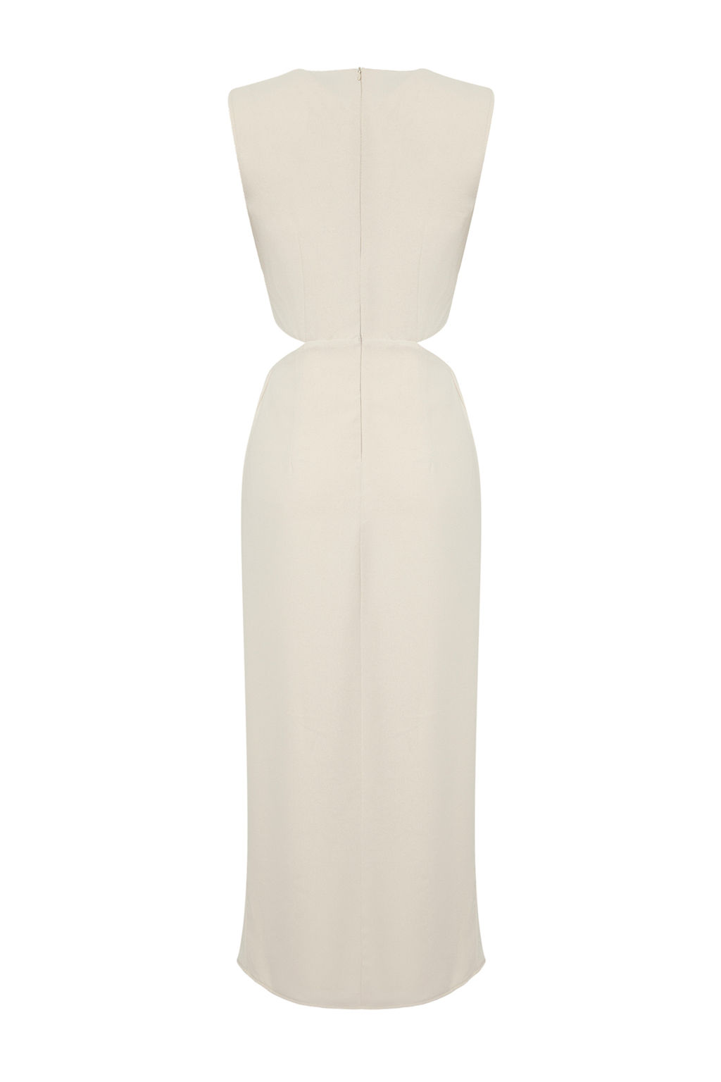 TRENDYOLMILLA Yag Yesili A Kesim Cut Out ve Aksesuar Detayl? Maxi Dokuma Krep Elbise TWOSS25EL00017 фото 6