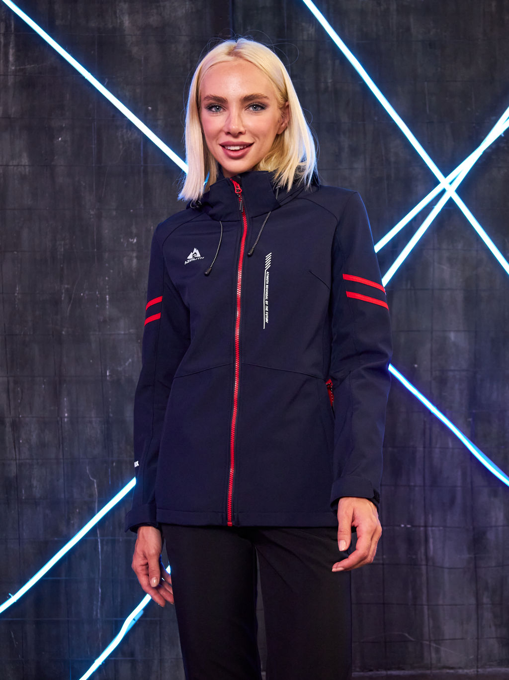 Женская мембранная куртка виндстоппер на флисе Azimuth Заря 124/23982_705 Темно-Синий  фото 15