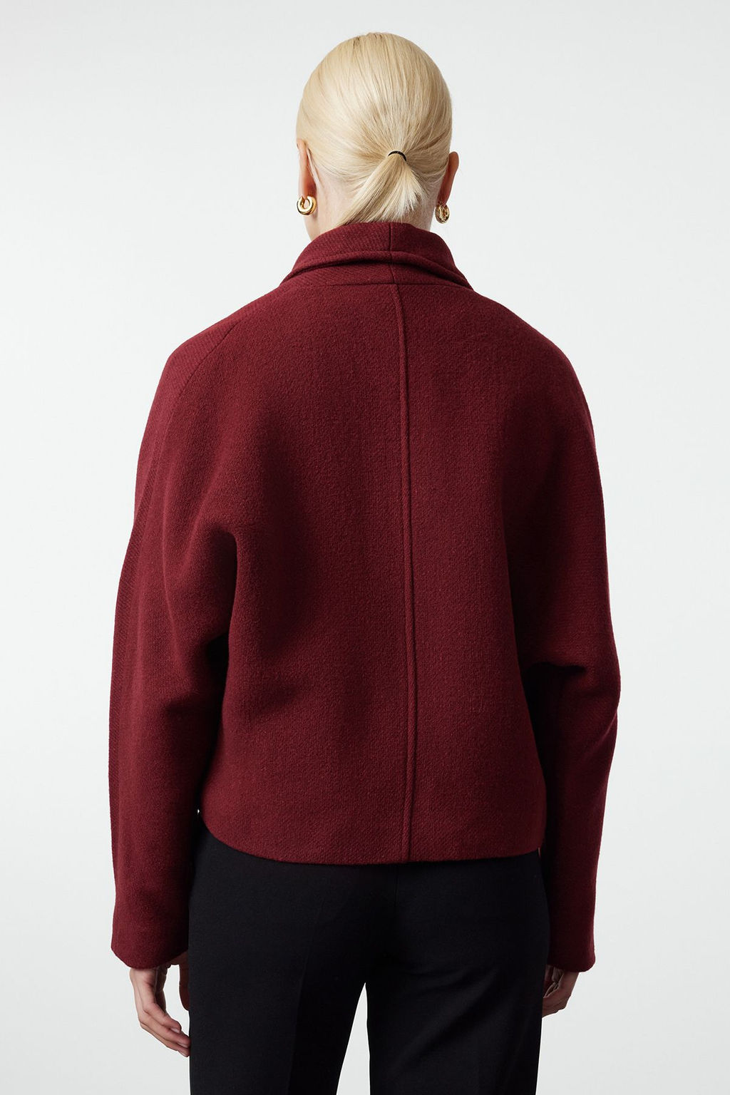 Trendyolmilla Lacivert Regular Yunlu K?sa Ceket Kaban TWOAW25KB00047 фото 3