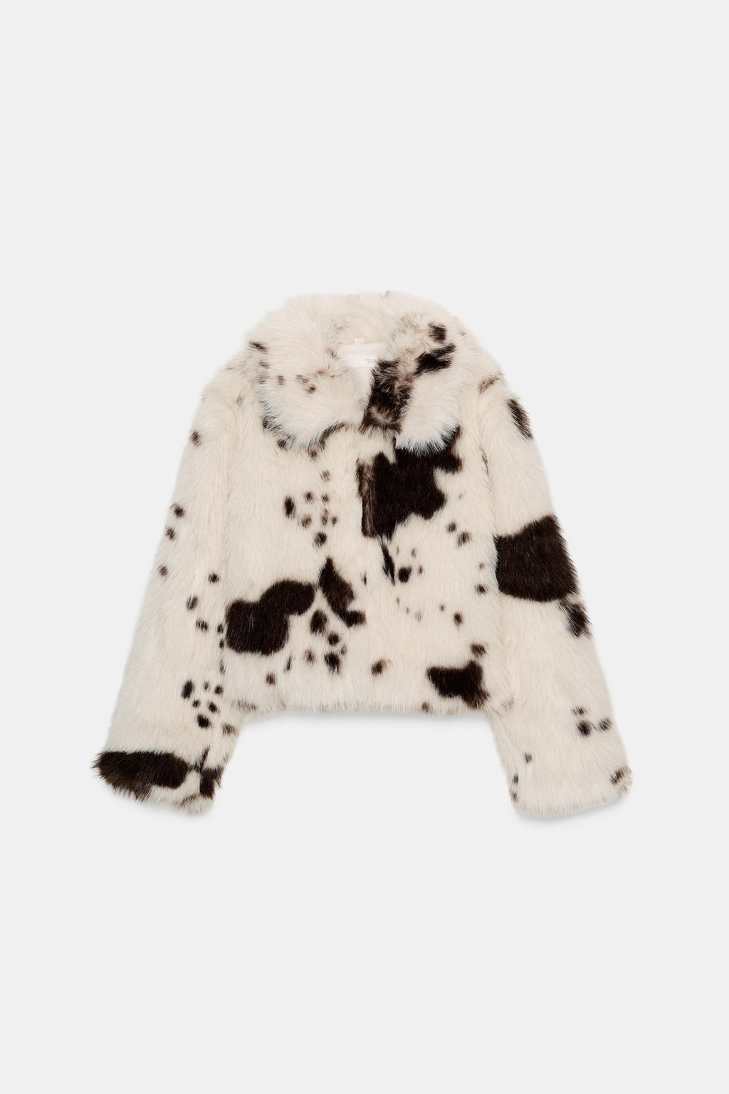 ANIMAL PRINT FAUX FUR JACKET