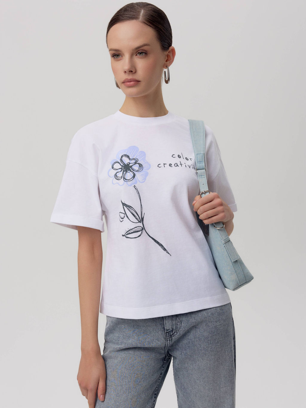 CONTE LD 2680 Футболка женская white-flower