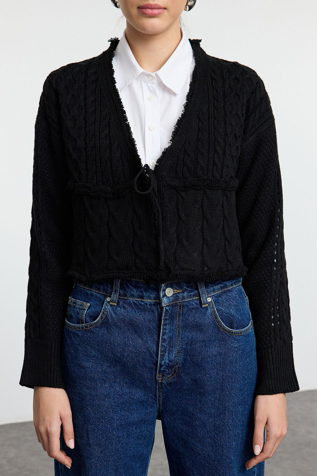 TRENDYOLMILLA Kiremit Crop Baglama Detayl? Triko H?rka TWOAW25HI00060 фото 8