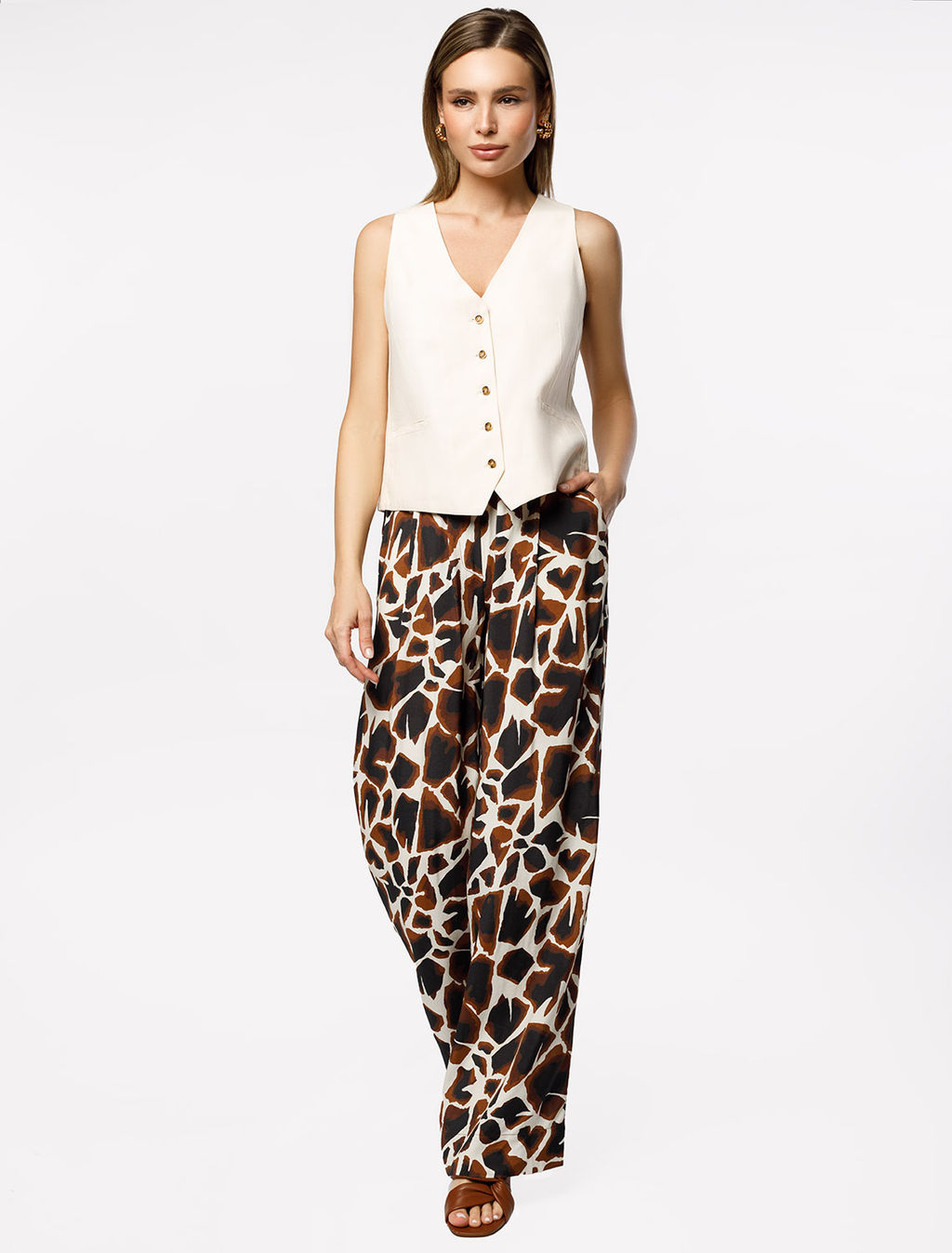 VILATTE / Брюки из вискозы с лиоцеллом фото 5