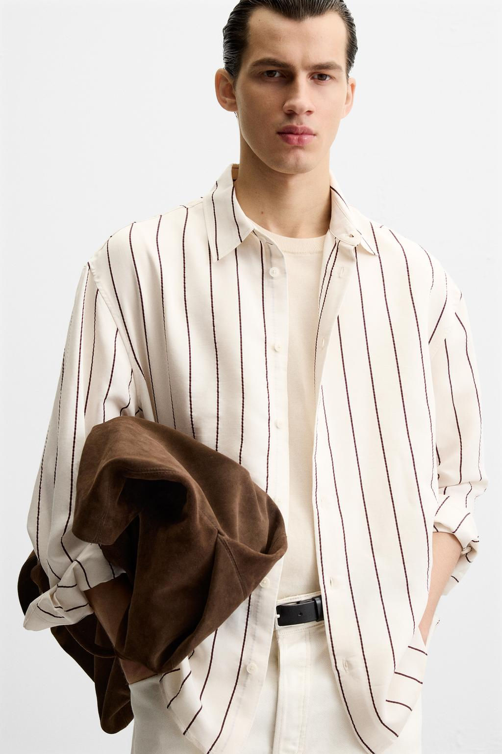 STRIPED FLOWING SHIRT - Zara фото 6