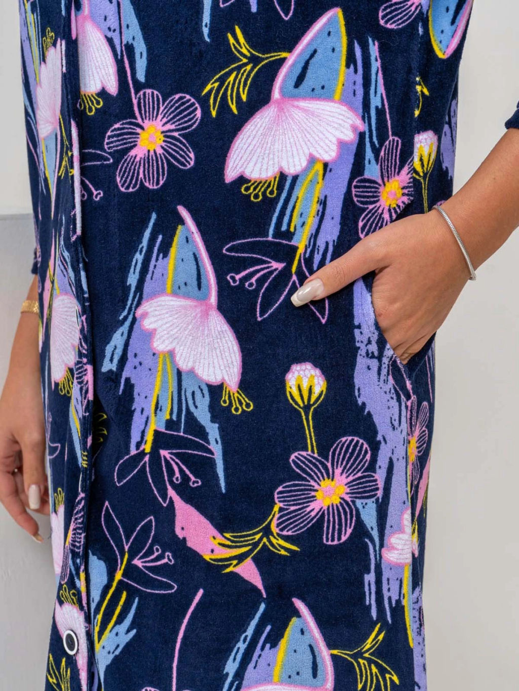 Халат женский, цвет синий