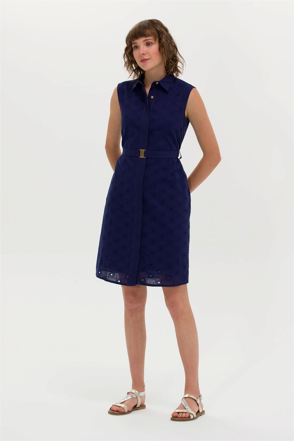 Женское темно-синее плетеное платье - U.s. polo assn фото 11