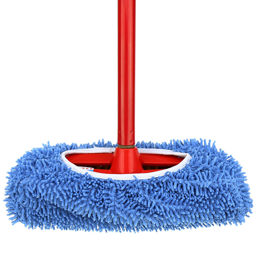 Насадка на швабру Служанка микрофибра 30х13см, на резинке, голубой, упаковка: на картоне, Домашняя мода (Россия) фото 5