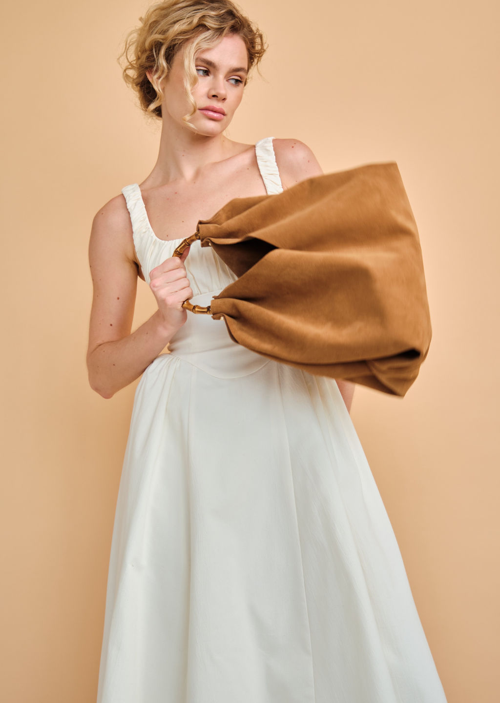 Замшевая сумка Bamboo DBR 30990 светло-коричневый  фото 6