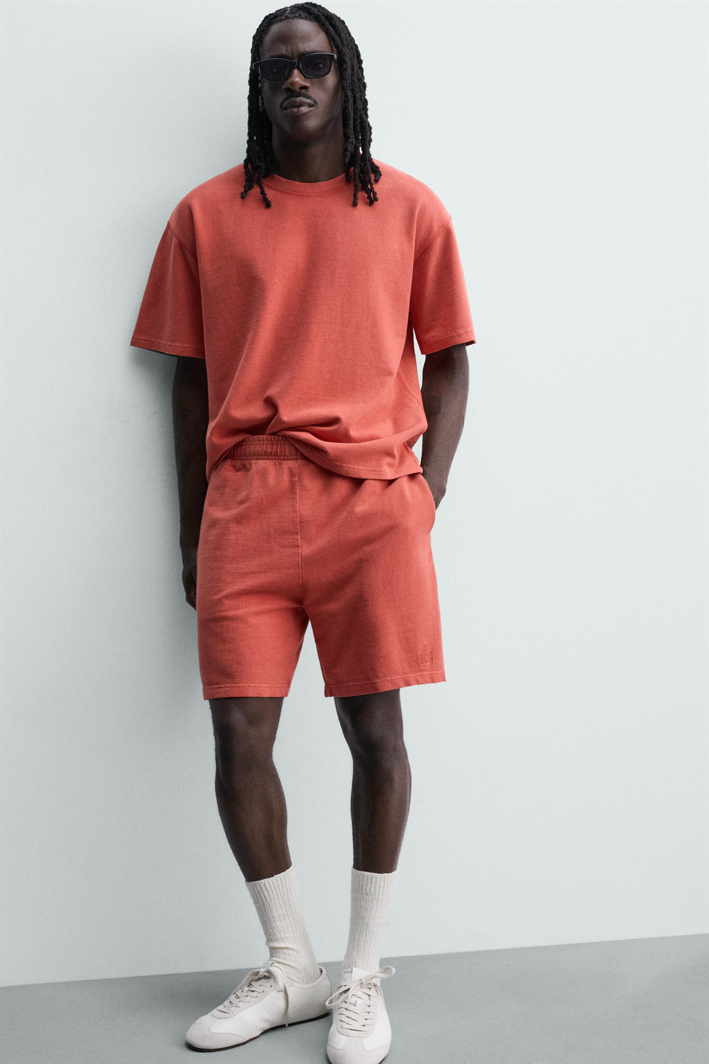 BERMUDA RELAXED FIT ALGOD?N - LINO / Rayas marrones - Zara фото 6