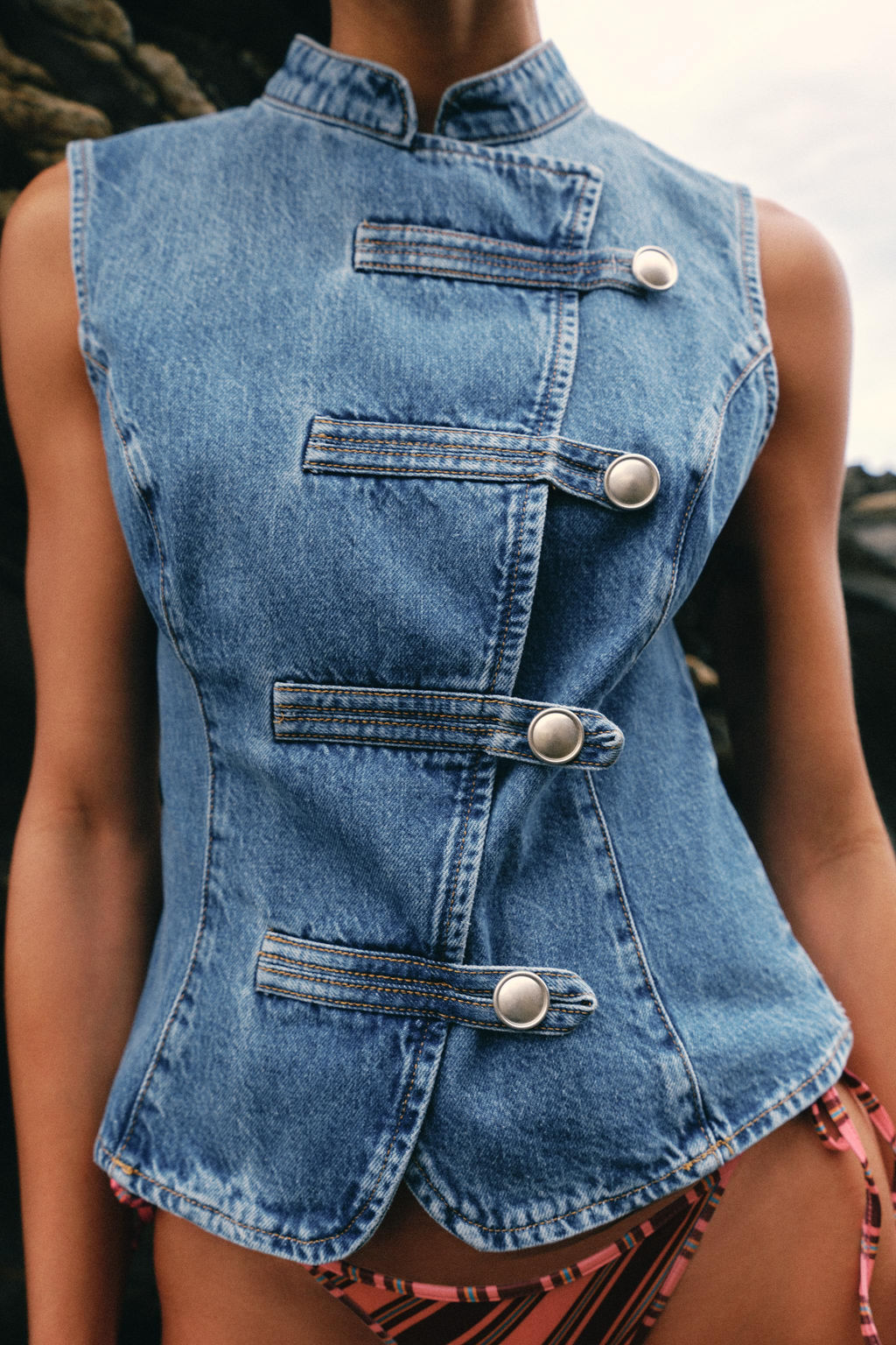 TOP Z1975 DENIM ALAMARES / Azul medio - Zara фото 2