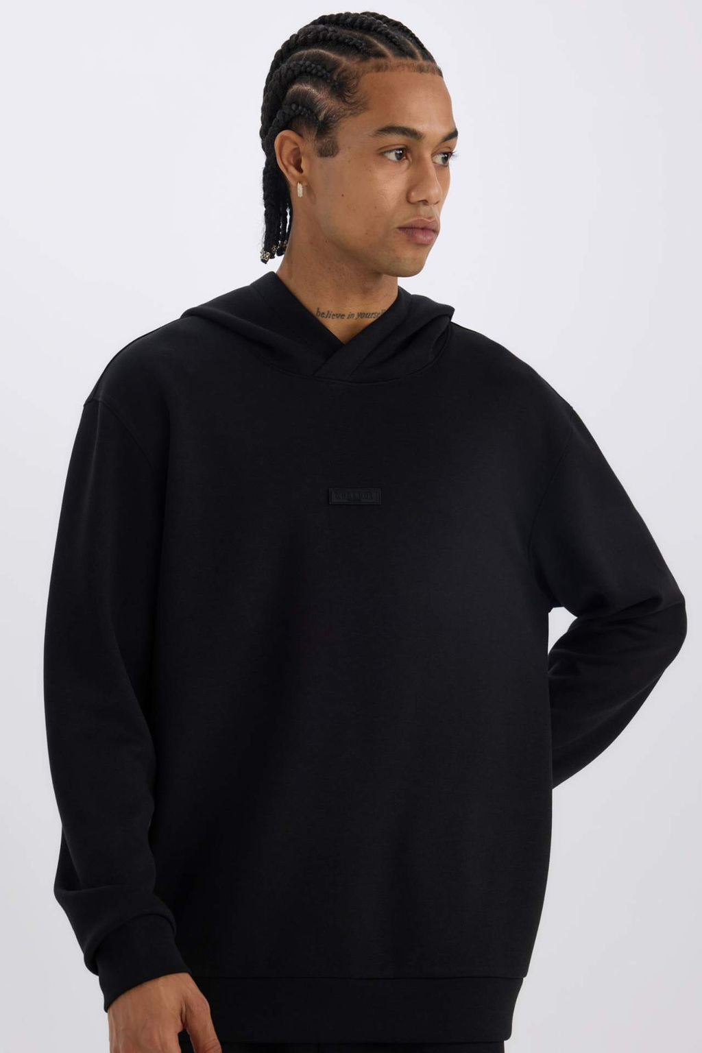 DeFactoFit Standart Fit Kapusonlu Skuba Dalg?c Kumas Sporcu Sweatshirt  фото 3