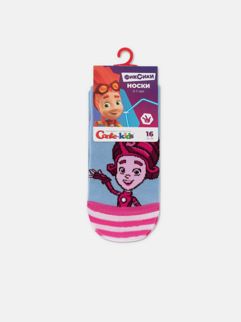 Цена за 2 пары CONTE-KIDS ФИКСИКИ Носки детские светло-голубой