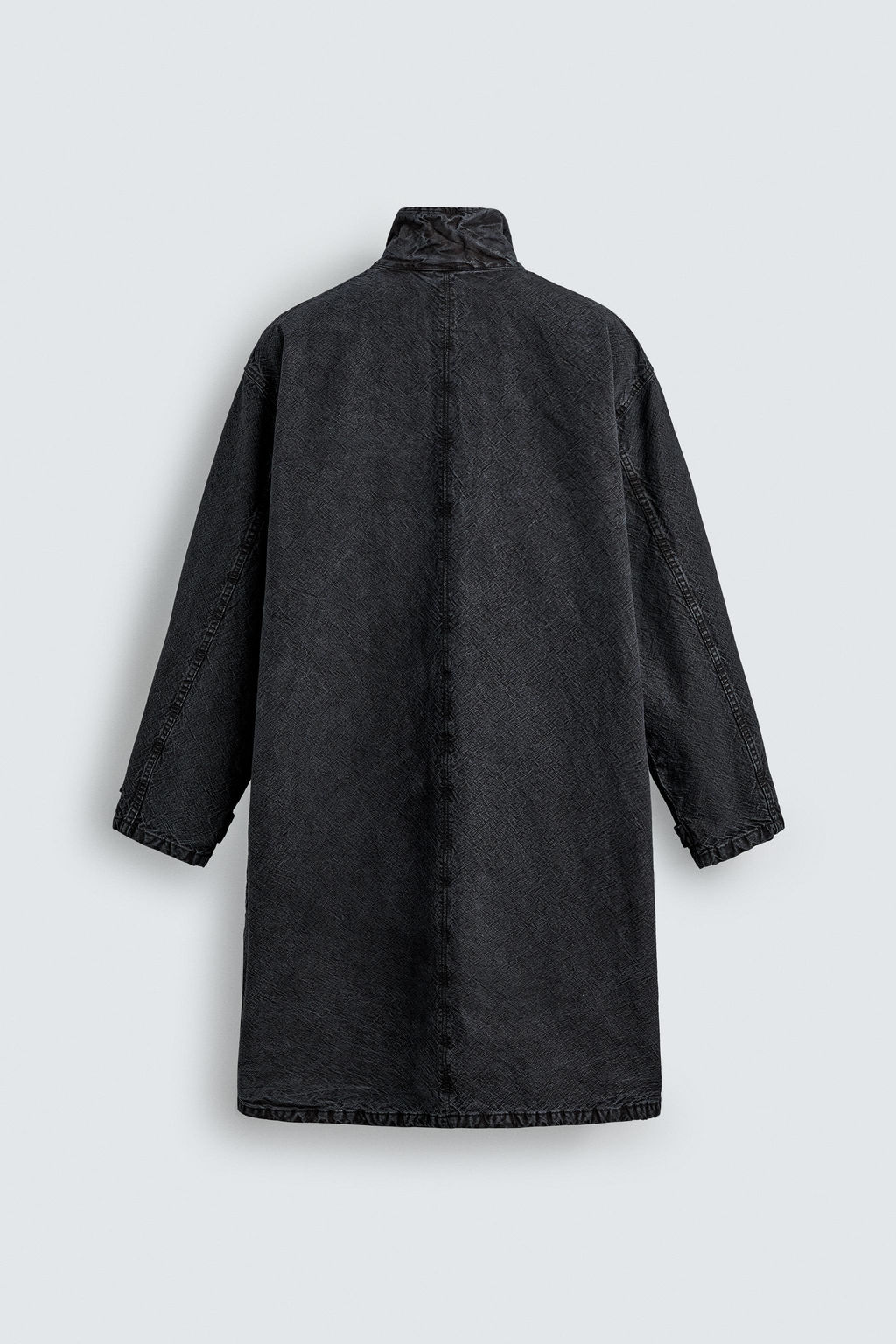 WASHED relaxed fit DENIM COAT - Zara фото 6