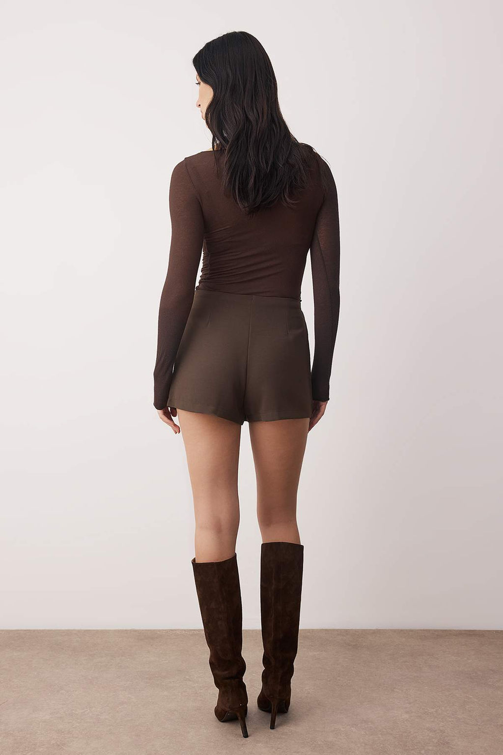 Kahverengi Aksesuar Detayl? Dokuma Sort & Bermuda TWOAW26SR00062 - Trendyolmilla фото 4