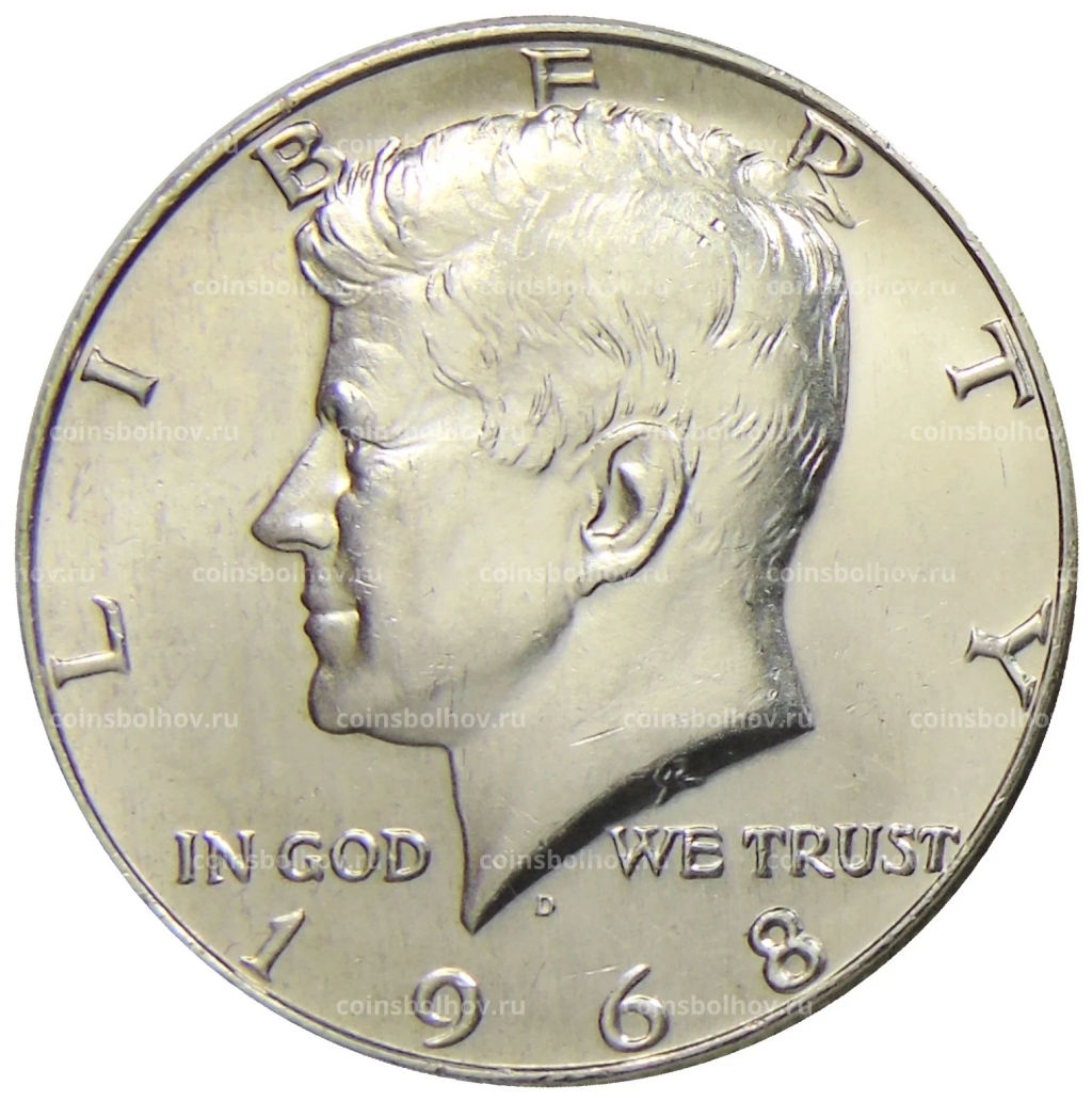 1/2 доллара (50 центов) 1968 года D США