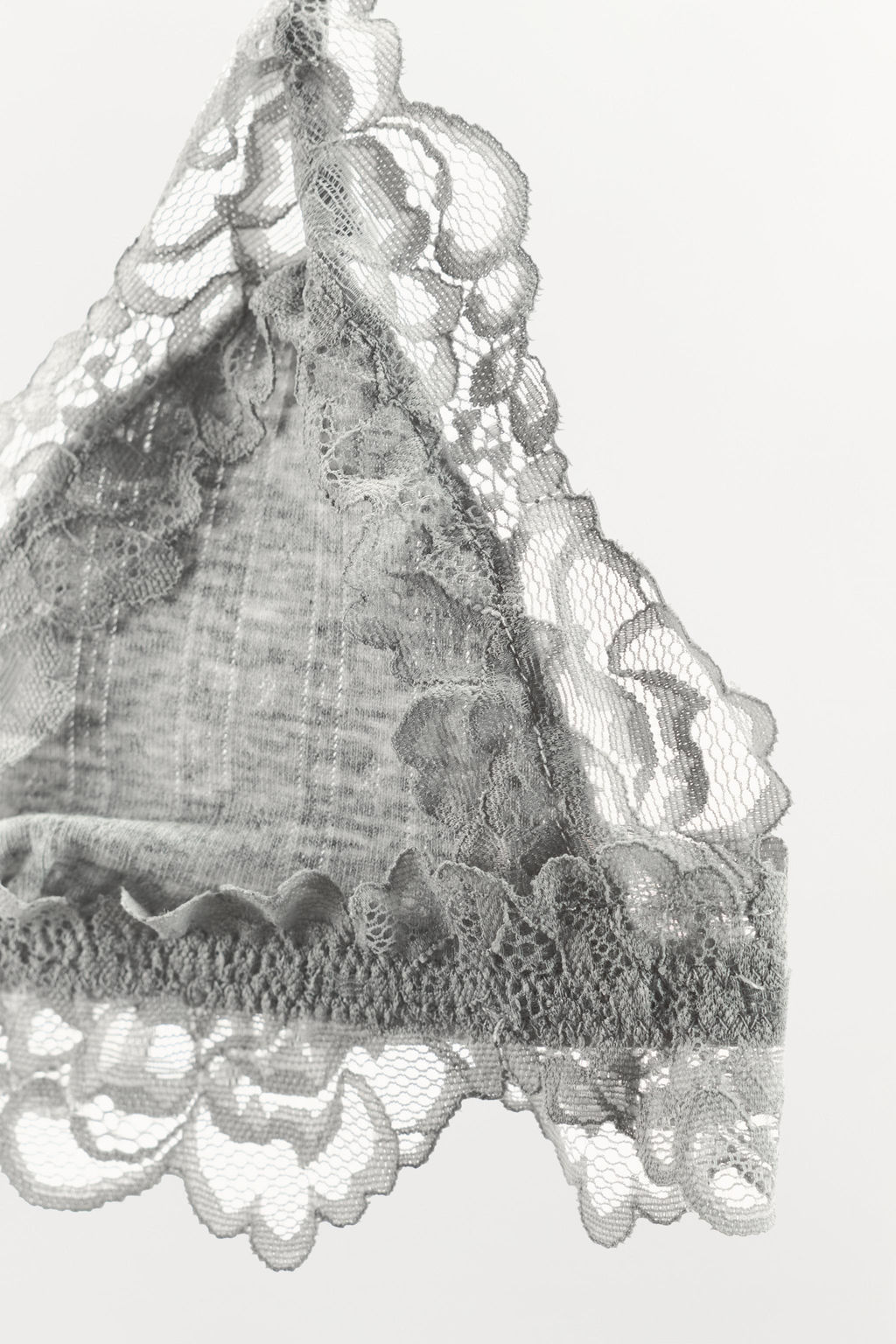 BRALETTE POINTELLE ENCAJE / Gris