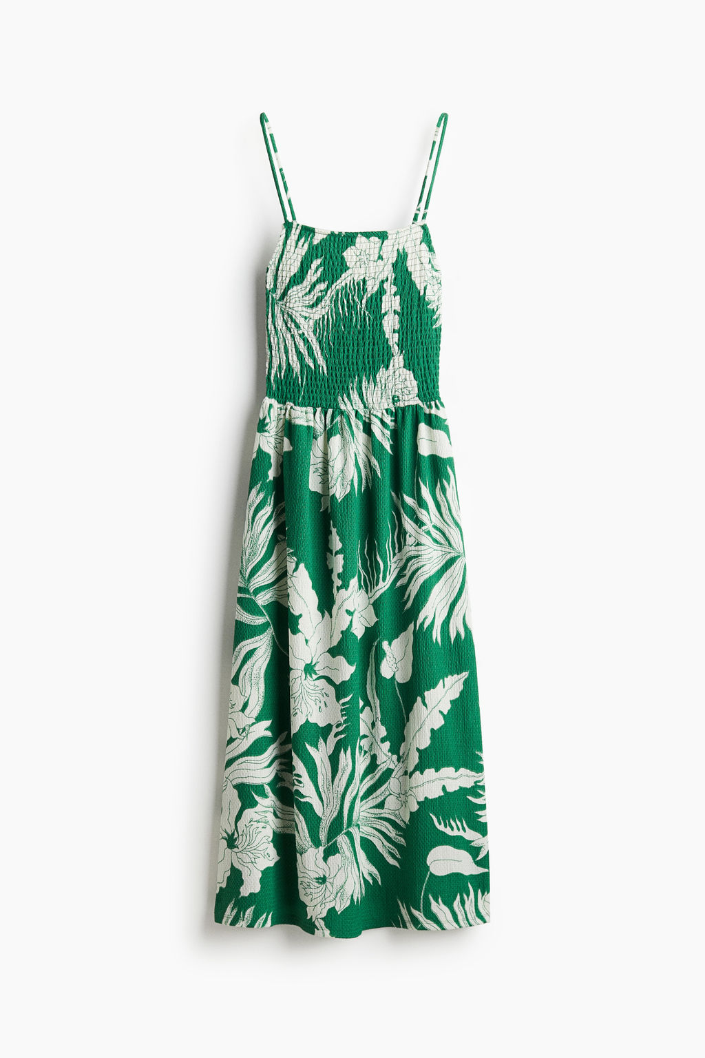 Vestido de tirantes con cuerpo nido de abeja - H&m фото 3