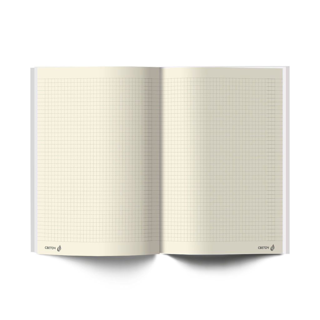 Светоч Бизнес-блокнот, мат. лам. + тис. золотой фольгой, тониров. блок ББ97 евроформат 64 л. 24 шт. французская клетка Золотые листья 01155