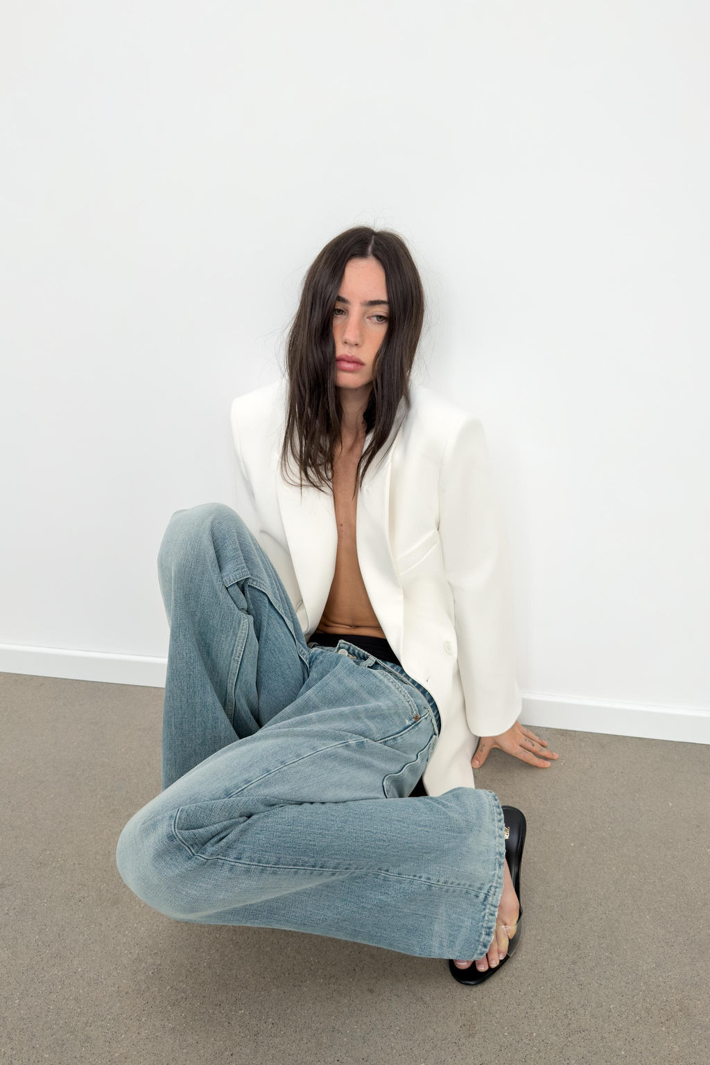 BLAZER OVERSIZE CRUZADA / Blanco roto - Zara фото 6