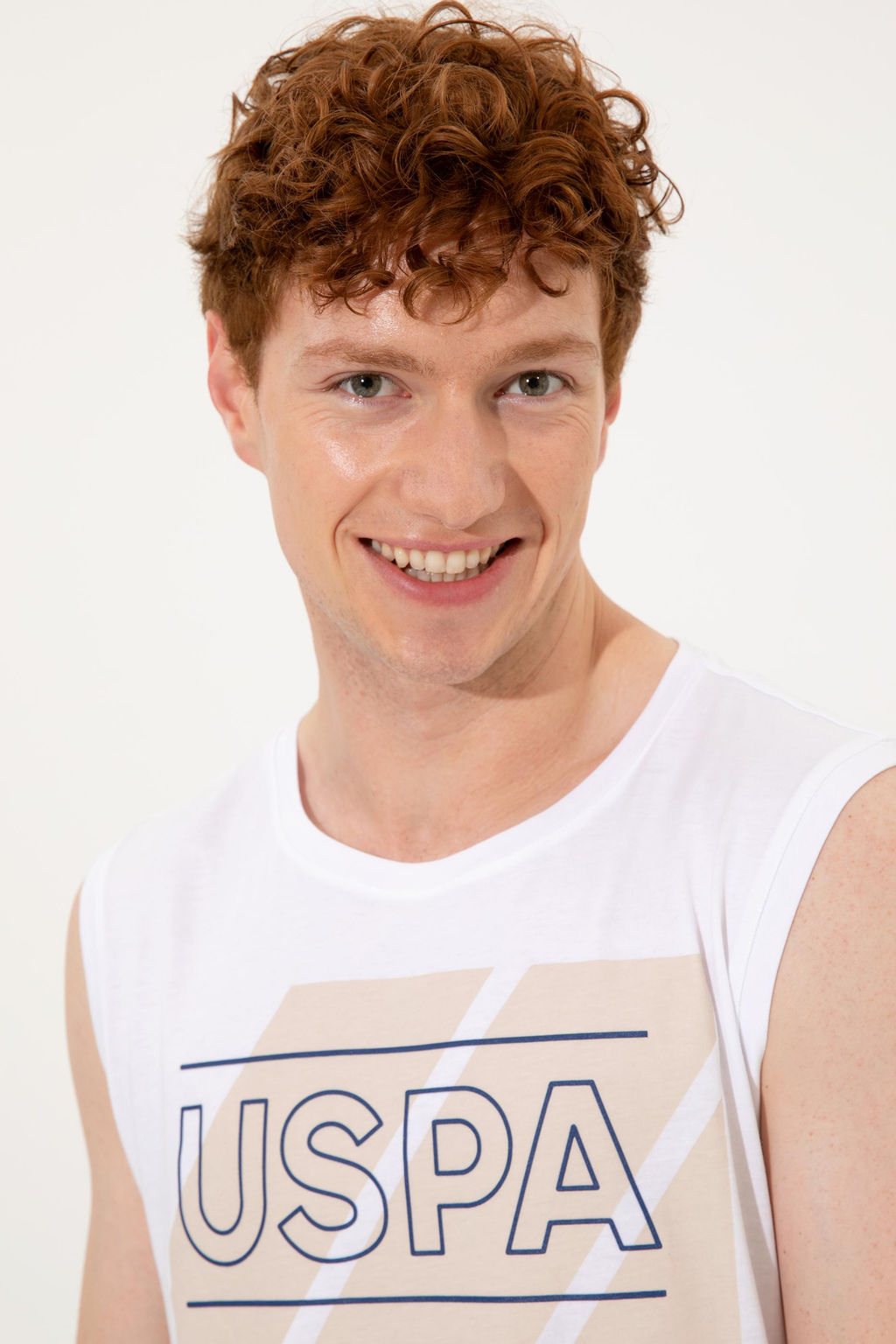 Erkek Beyaz Bisiklet Yaka T-Shirt - U.s. polo assn фото 2