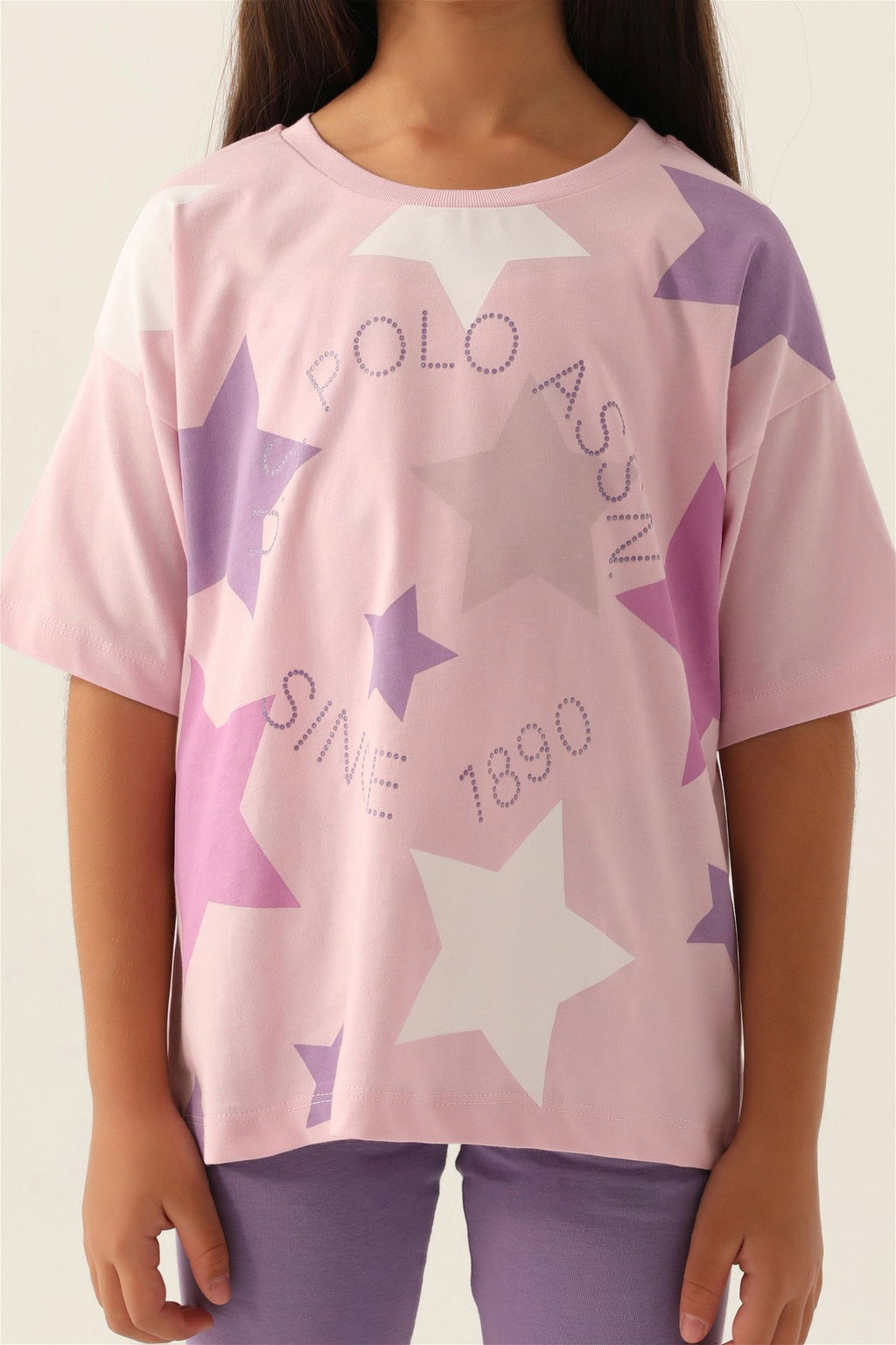 Пижамный комплект пудрово-розового цвета для девочки - U.s. polo assn фото 5