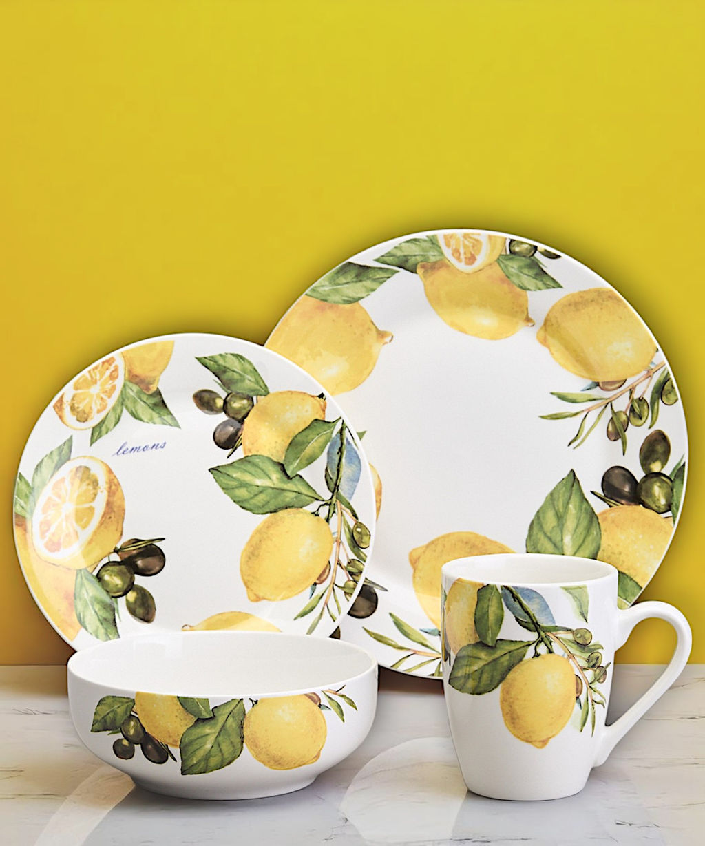 НАБОР ПОСУДЫ ОБЕДЕННЫЙ LEFARD ЛЕМОН ТРИ НА 4 ПЕР. 16 ПР.  фото 16