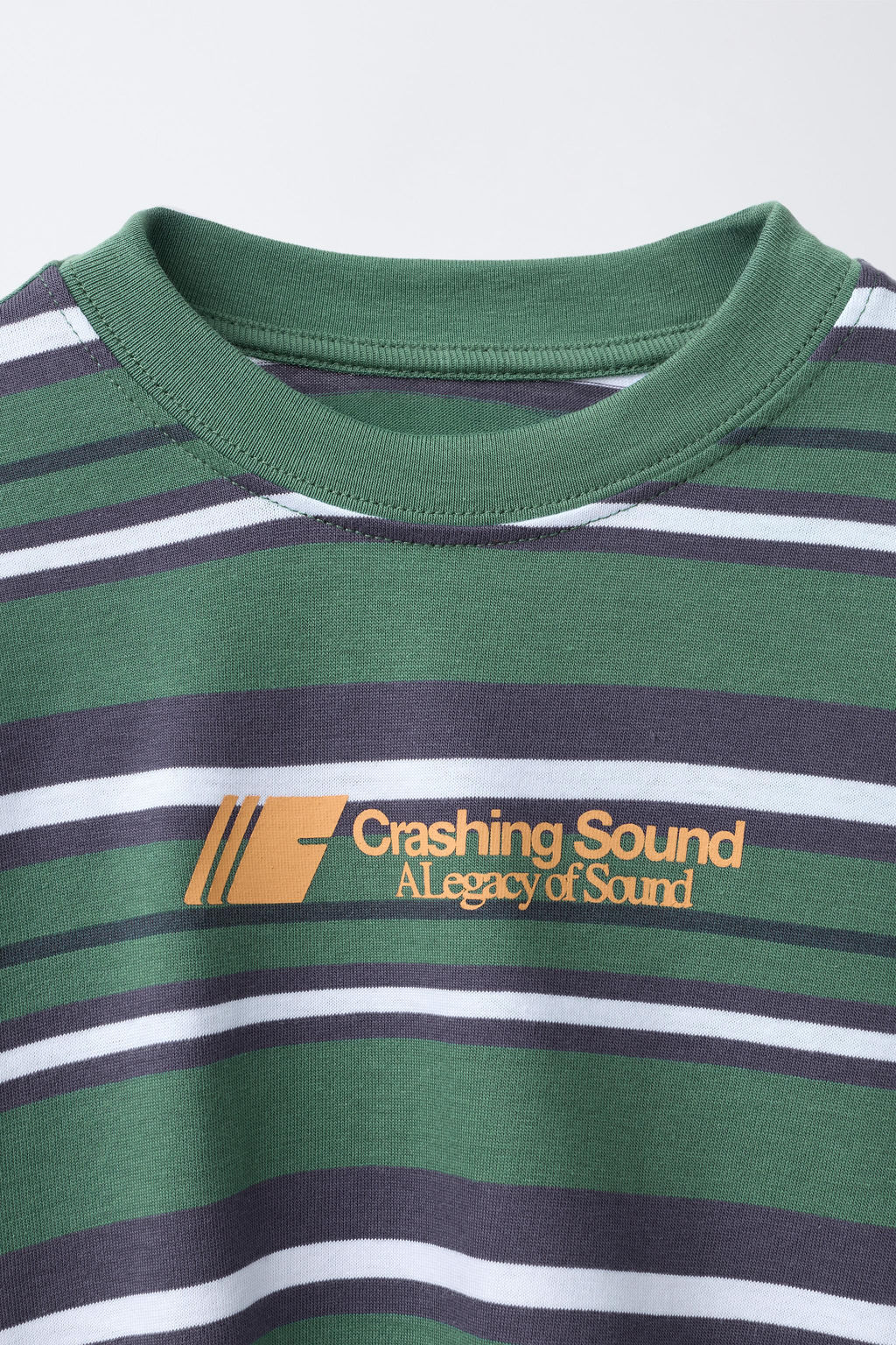 WOVEN STRIPE T-SHIRT WITH SLOGAN - Zara фото 8