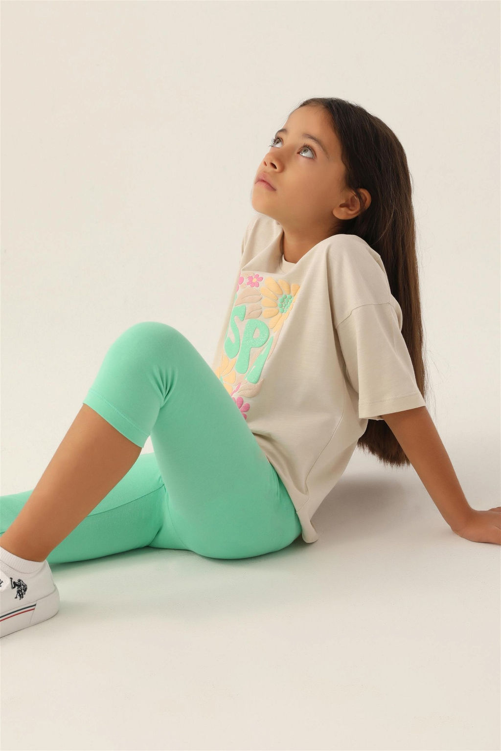 Бежевый пижамный комплект для девочки - U.s. polo assn фото 3