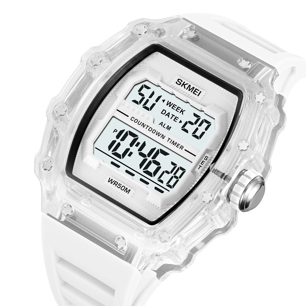 Часы наручные Skmei мужские электронные спортивные 2296white-white