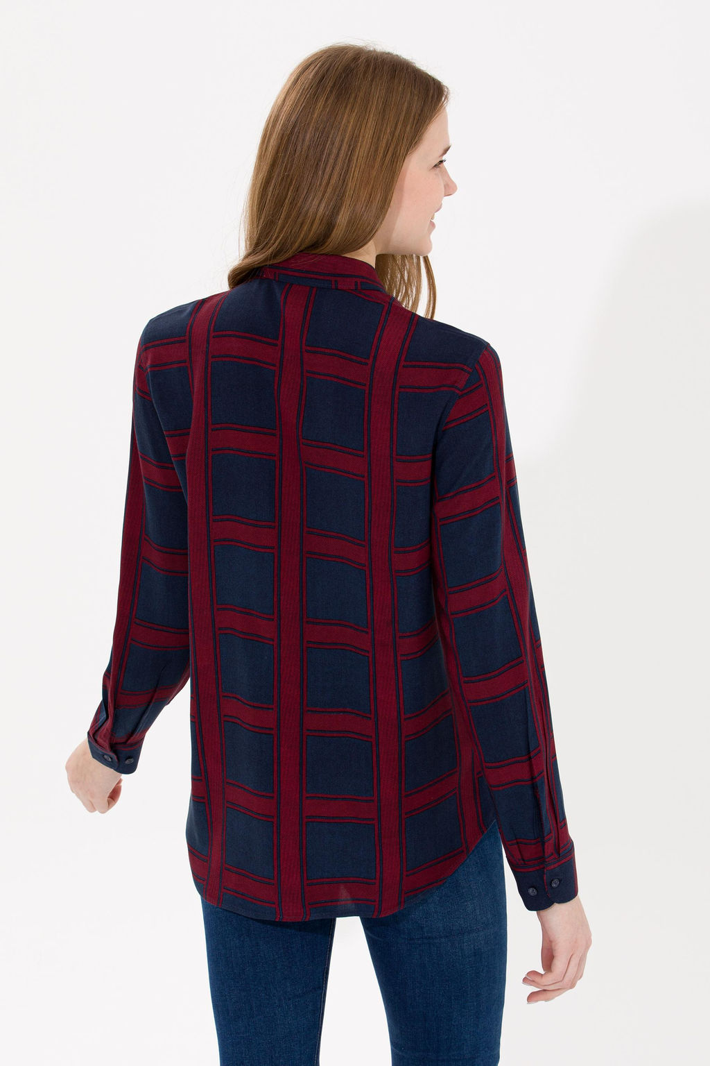 U. S. Polo Assn Женская темно-синяя рубашка с длинным рукавом - U.s. polo assn фото 5