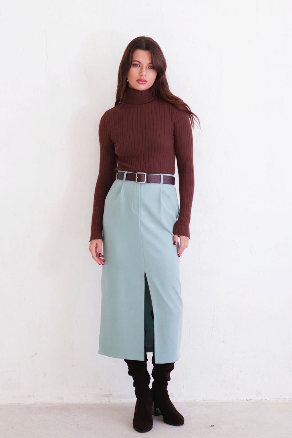 Юбка миди-макси с разрезом спереди - Martichelli фото 62