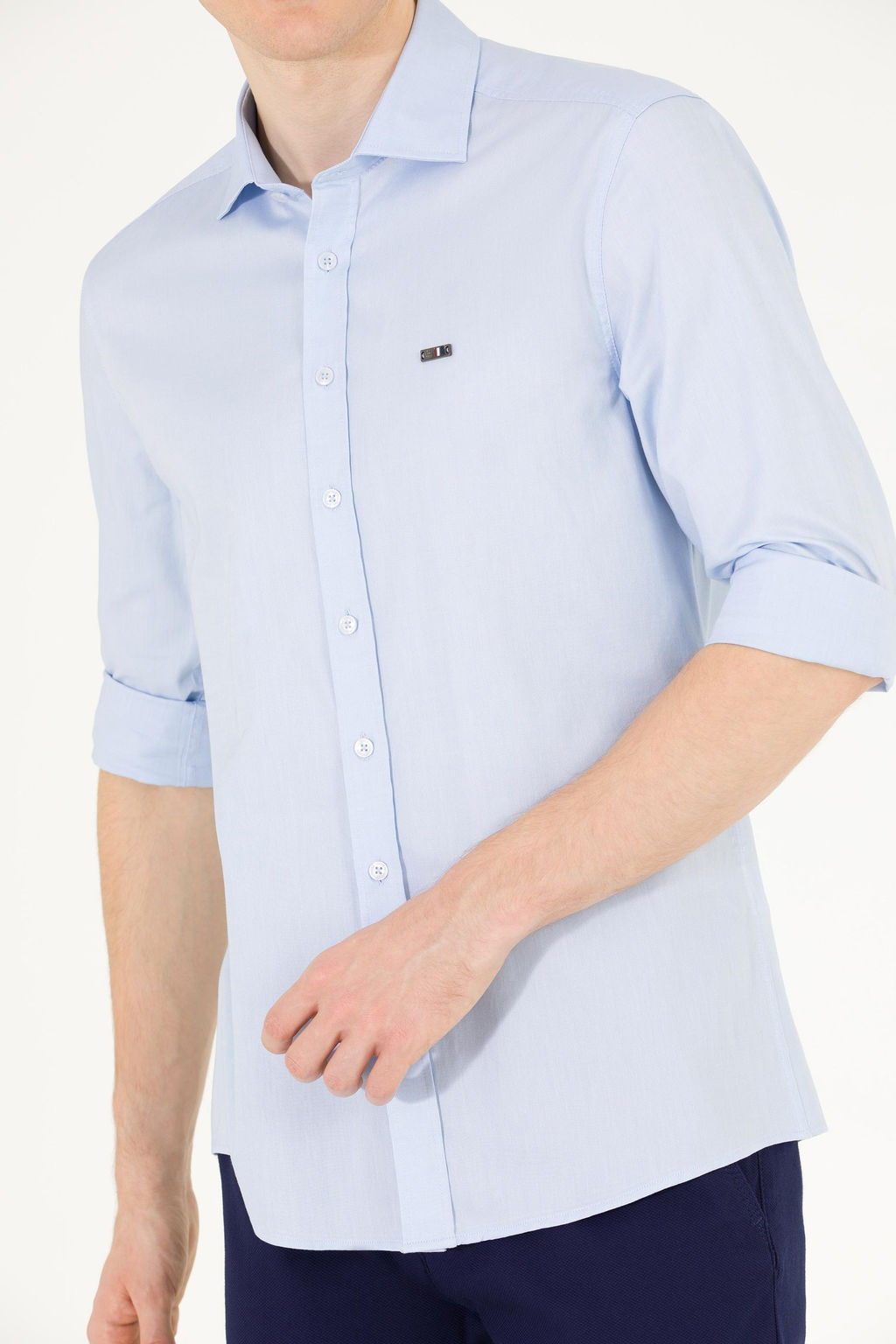 U. S. Polo Assn Мужская голубая базовая рубашка с длинным рукавом - U.s. polo assn фото 6