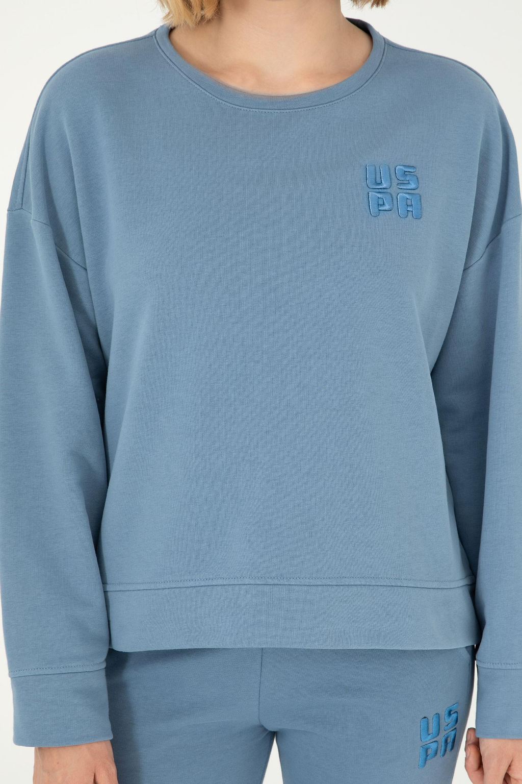 Женский темно-синий базовый свитшот - U.s. polo assn фото 6