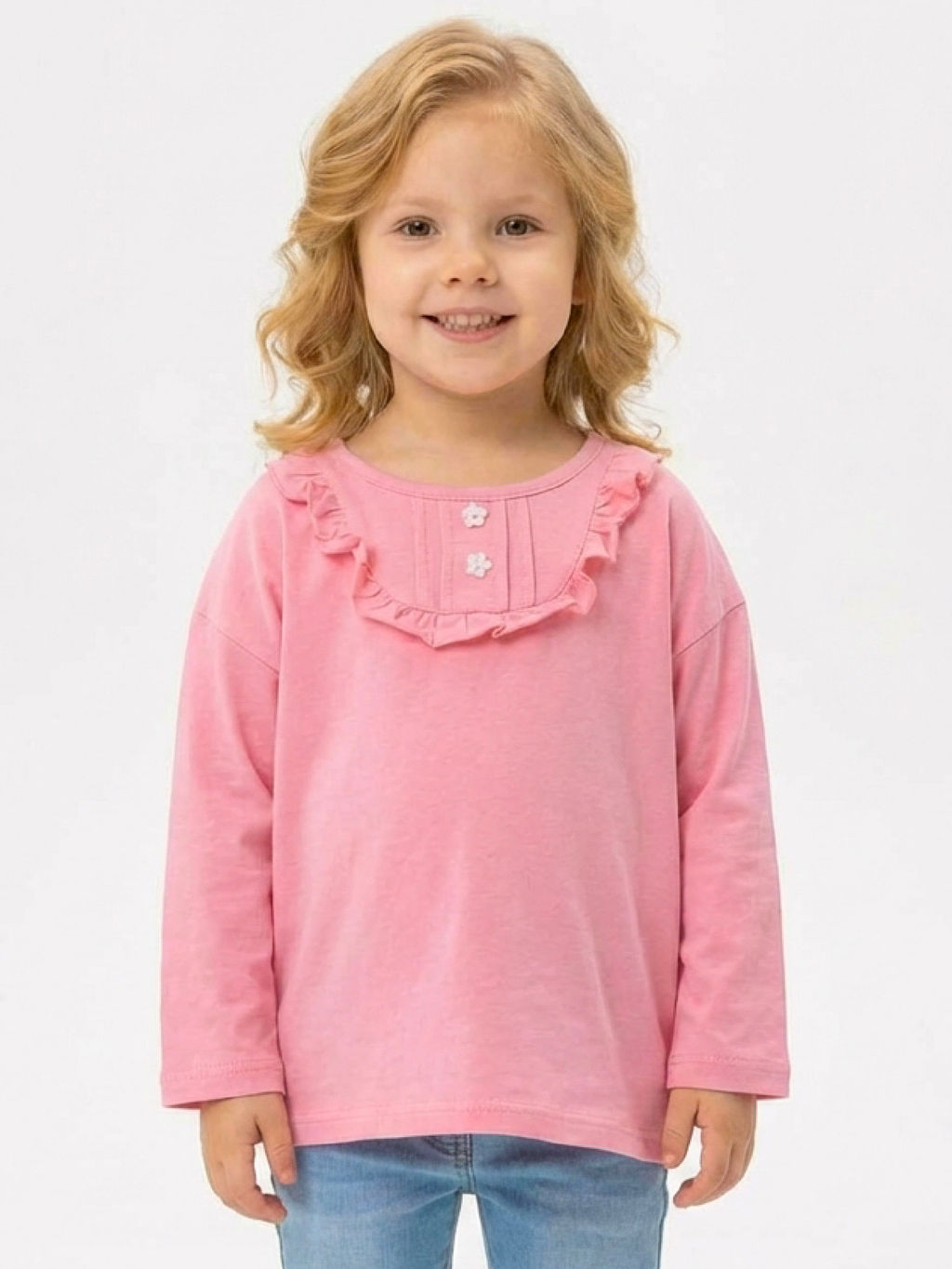 Футболка (лонгслив) UD 1145 розовый - Mini maxi фото 4