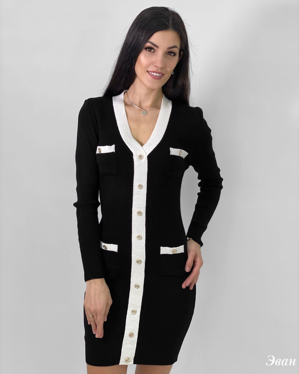 Платье Эван (черный) One Size Турция - Nadi bordo фото 3