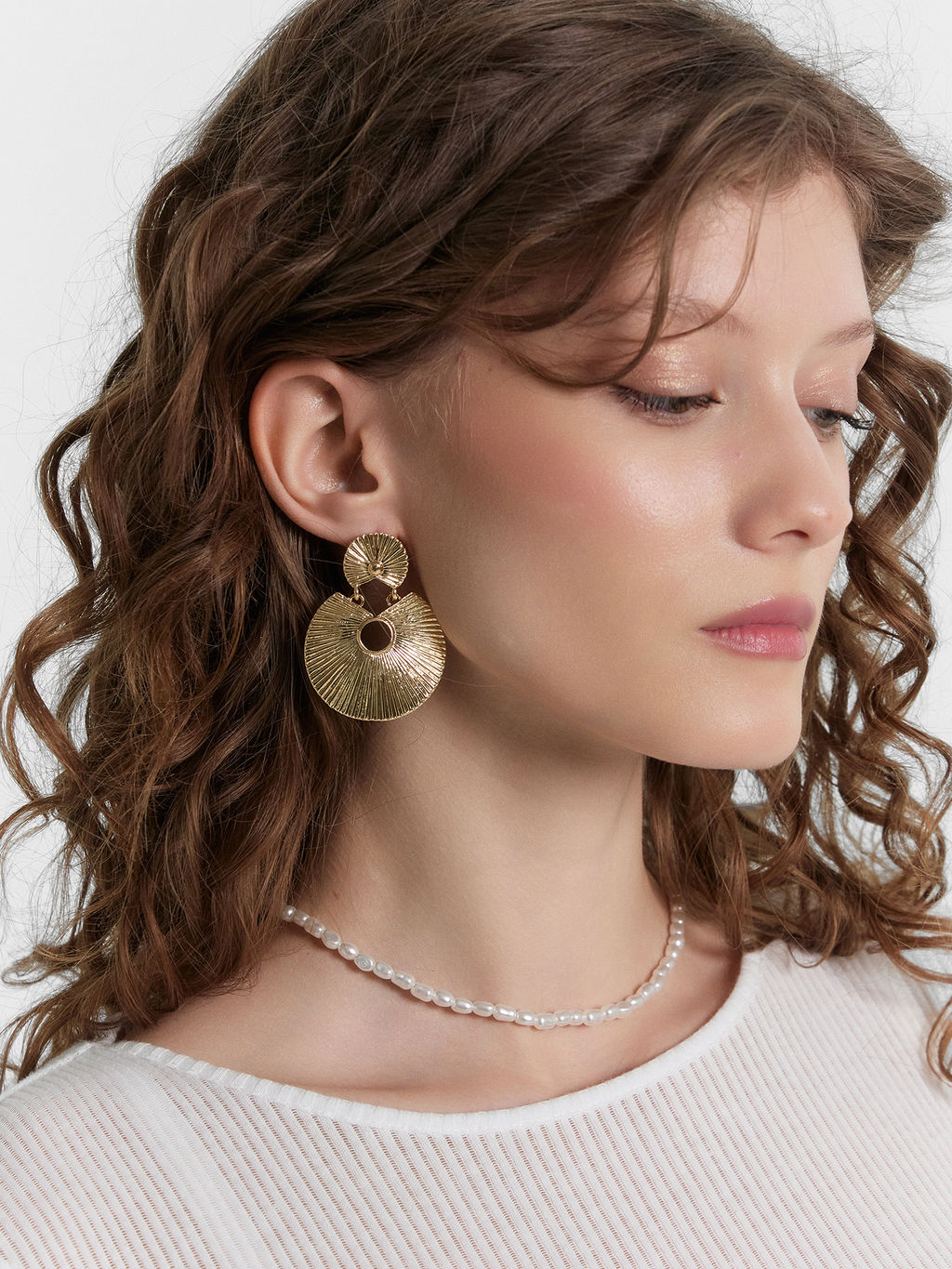 Серьги с подвесками золотистые - Mark formelle фото 3