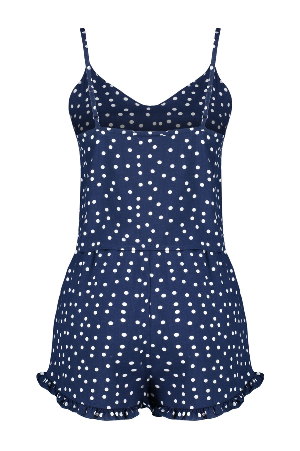 Trendyolmilla Beyaz Puantiyeli F?rf?r Detayl? Ip Ask?l? Viskon Sortlu Dokuma Pijama Tak?m? THMSS21PT0742 фото 21