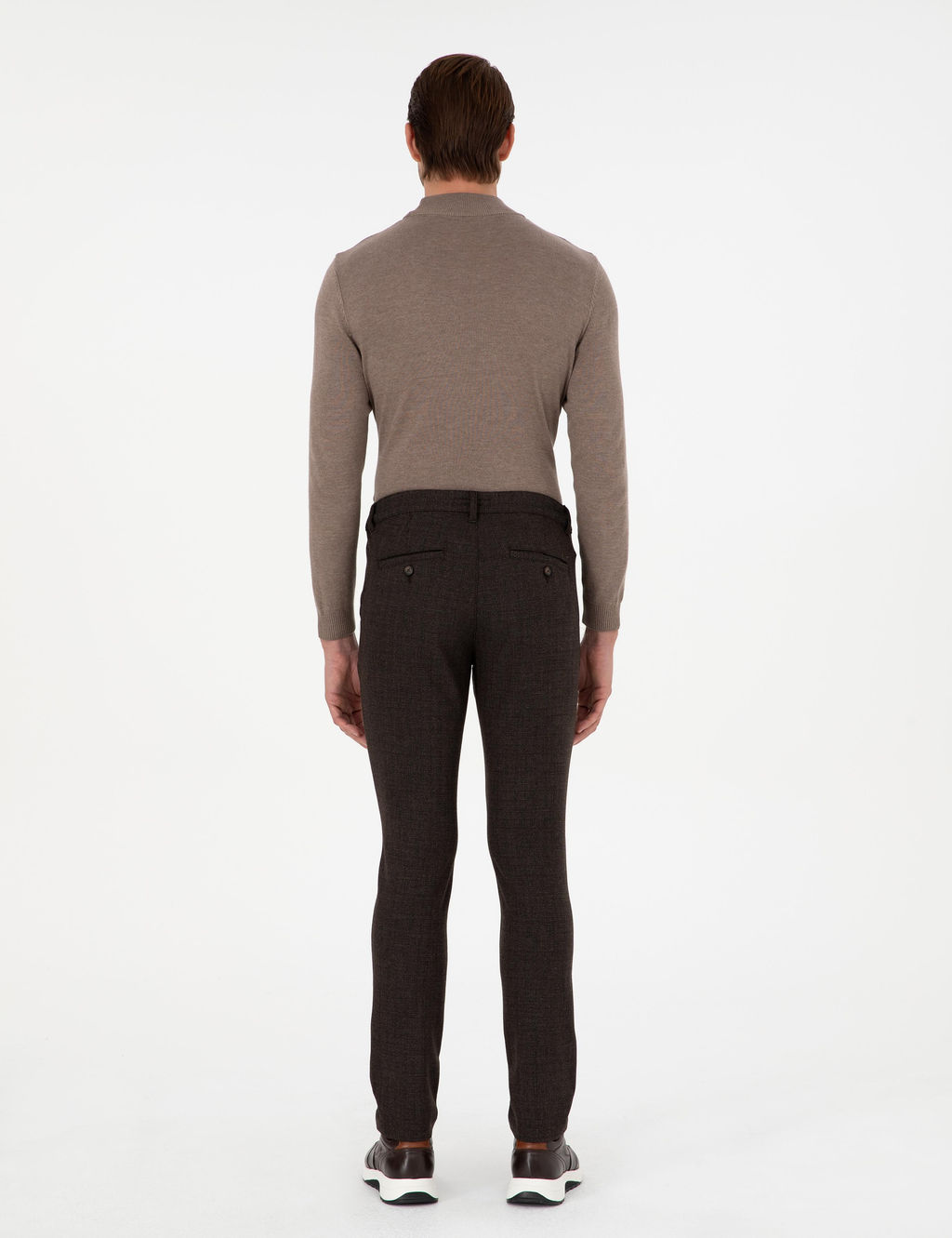 Kahverengi Slim Fit Kanvas Pantolon